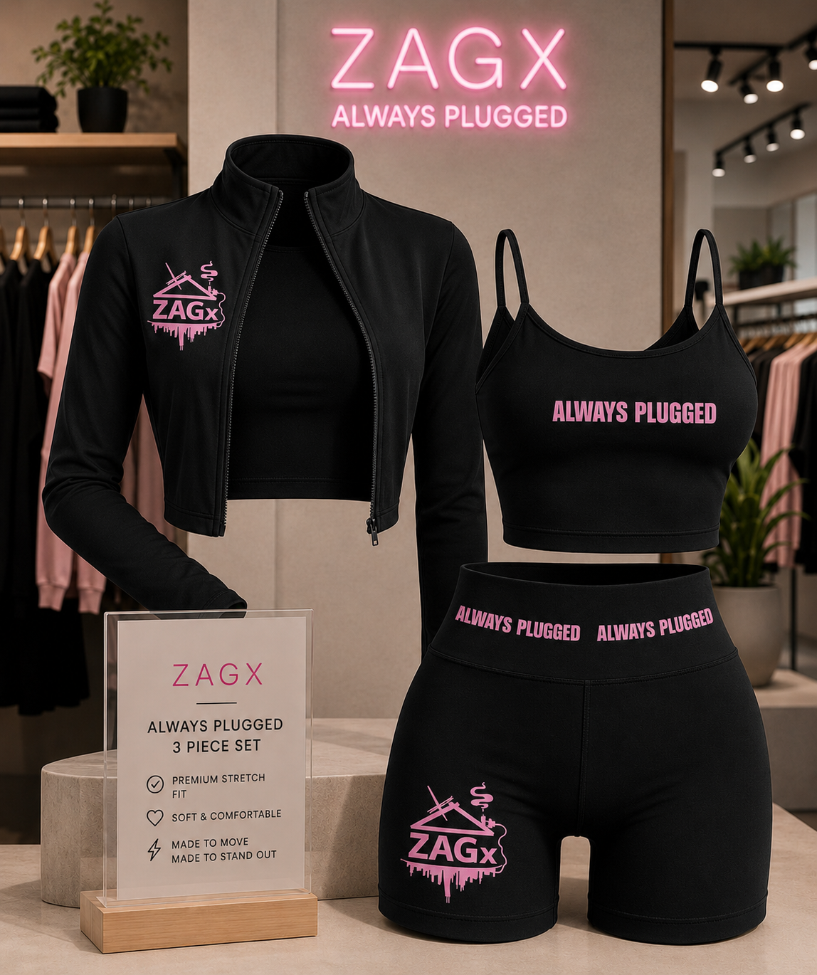 Always Plugged (3) Piece Set