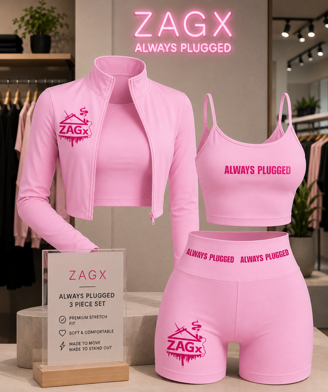 Always Plugged (3) Piece Set